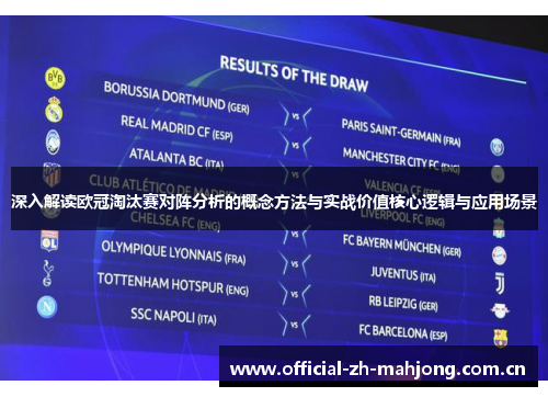 深入解读欧冠淘汰赛对阵分析的概念方法与实战价值核心逻辑与应用场景 深入解读欧冠淘汰赛对阵分析的概念方法与实战价值核心逻辑与应用场景